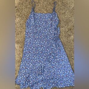 ALTAR''D STATE BLUE FLORAL FAUX WRAP DRESS / SIZE LARGE